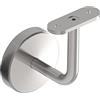 Sellon24® Set di 4 supporti per corrimano in acciaio inox V2A, piatti con rosetta di copertura, supporto da parete per corrimano in legno e corrimano piatto, levigato, K320