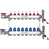 ENVIRON - Distributore circuito di riscaldamento [2-12 circuiti] con valvola a sfera e set di sfiato rapido | Riscaldamento a pavimento (8 circuiti)