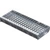 Fenau | Grigliati Gradini/Gradino (R11) XSL - Dimensioni: 600 x 240 mm - MW: 30/30 mm, zincato a caldo, Gradino in acciaio a norma DIN, Scale di fuga adatte, Effetto antiscivolo