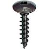 Mustad: 200 Viti Panelvit FC, Testa Fungo con Collare, 6x30 mm, Neroplus, Lubrificate Lubex