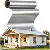 TEOV Pellicola per tetto in alluminio, 1 x 5 m/5 m², autoadesiva con forte adesivo bituminoso, installazione semplice, alternativa al cartone animato EPDM, per capannoni da giardino, garage e capanni