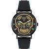 Indovina Orologio Guess Uomo Walker Cronografo Cinturino Silicone Nero Quadrante Nero