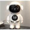 Senza marchio AI Robot Astronaut Smart Orologio da Tavolo Meteo Bluetooth Wi-Fi USB-C