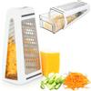 DabbOo Grattugia Formaggio Doppia Faccia con Contenitore Acciaio Inox