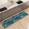 NARCISO Tappeto Cucina Antiscivolo Lavabile 100% Vinile Gommato Antimacchia, Passatoia Cucina Antiscivolo Lavabile, Tappeti Runner Disponibili in Varie Metrature (Marmo Celeste Polvere, 52x380cm)