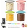 Cimown Contenitori Gelato per Ninja Creami Deluxe NC300, 470 ml, con 4 Coperchi | a Tenuta Stagna, Riutilizzabili, per Ninja Creamy Deluxe Gelatiere