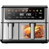 Extralink Friggitrice ad Aria Doppio Cestello 9,5L 2500W Air Fryer LED