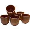 Le Terrecotte di Cassiano Fabio Set 6 pezzi bicchieri Romano in terracotta semi smaltati cm.8
