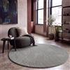 Paco Home Tappeto Soggiorno Camera-Da-Letto Pelo-Alto Scandinavo Boho Stile Geometrico Astratto Tinta-Unita Soffice 3D - 160 cm rotondo Grigio