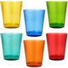 NAMAI - Set 6 Bicchieri Acqua Vetro Colorati, 350 ML | Resistenti e Duraturi, Colori Vivaci, Idea Regalo, Design Unico