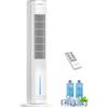 LEENON 3-in-1 Raffrescatore d'Aria Evaporativo, Ventilatore a Torre 38 con Telecomando, Serbatoio 3L, Silenzioso, 3 Velocità & Modalità, Timer 12H, Raffreddatore Portatile per Casa e Ufficio