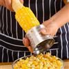 Zhhuoc Silvercorn - Sbucciatore e pelapatate in acciaio inox di alta qualità, strumento per rimuovere il mais sulla pannocchia
