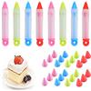 Ianulus 8 Pezzi Penna Decorazione Cioccolato, Penna Decorazione in Silicone, Penna Per Scrivere Decorazioni, Cream Decorazione Della Siringa, con 4 Ugelli, per Biscotti e Glassa, Accessori da Cucina