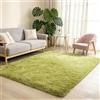 mcc direct Tappeto a pelo lungo super soffice, per soggiorno, camera da letto e cameretta dei bambini (verde, 120 x 160 cm)