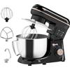 HOMCOM Impastatrice Planetaria 4.5L 6 Velocità con Frusta e Gancio