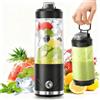 Euakee 650 Ml Leggero Frullatore Portatile,Mini Frullatore Portatile Elettrico, Smoothie Maker Con 6 Coltelli In Acciaio Inox, Staccabile, Per Preparare Frullati,Ghiaccio Tritato e Frutta Congelata (Nera)