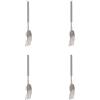 Tyenaza 4 Forchette Telescopiche, Forchetta Allungabile, 64 cm, in Acciaio inox, Forcella Retrattile con Manico Lungo per Forchette da Dessert, Posate, Barbecue, Forchetta Telescopica, Cena, 8,7~25,4 in