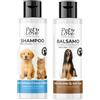 Pet Love Shampoo e Balsamo per Cuccioli Extra Delicato con Azione Nutriente, Igienizzante e Districante per un Pelo Morbido e Luminoso - Set 2 x 250 ml