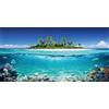 MIRRORANG 120x46cm Acquario Tropicale Sfondo Sottomarino Pesce Spiaggia Sole Subacqueo Mondo Acquario Sfondo