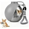 Smile lab Borraccia Cane Portatile Personalizzata con Foto e Nome, 285 ml (Grigio) | Borraccia Cani in Acciaio Inox con Ciotola Pieghevole in Silicone Bottiglia Porta Acqua per Passeggiate Attività all'Aperto