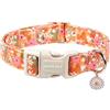 ARING PET Collare per cani, grazioso collare a fiori, comodo arancio per cani con chiusura rapida, fibbia in plastica, per ragazzi e ragazze, cani
