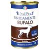 Generico Umido Unipro Cane Unicamente Bufalo, alimento completo monoproteico per cani adulti di tutte le taglie e razze | 6 scatolette da 400 grammi l'una, 6x400gr.