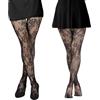 HZHSGLY 2 collant da donna in pizzo nero, collant floreali a vita alta, calze a rete da donna per vari scenari