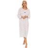 Suzy & Me Ladies Camicia da Notte a Maniche Lunghe 100% Cotone in Jersey Stampa Farfalla.