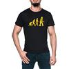 Luxogo Robot Evoluzione Uomo Nero T-Shirt Maglietta Maniche Corte Men's Black T-Shirt