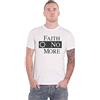 Yikki Faith No More Fnmts02mw03 T-Shirt, Bianco, L Unisex-Adulto