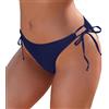 SHEKINI Slip Bikini Brasiliano da Donna a Vita Bassa Inferiore Bikini con Regolabile Laccetti Cut-out Costumi da Bagno Costume da Bagno per Spiaggia e Piscina