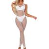 XIUSEMY Bodystocking Donna Sexy Body in Mesh Fishnet con Calze Lingerie Notturna a Collo V