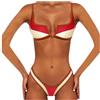 Generisch Bikini sexy 2026 costume da bagno donna costume da bagno push up bikini set perizoma costume da bagno brasiliano abbigliamento da spiaggia