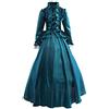 GRACEART Donna Abito con Crinolina Vittoriano Vestito Vintage Medievale Masquerade Abiti (L, Verde)