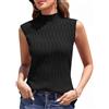 Aottori Canotta Donna Colletto Rialzato Elegante Invernale | Canottiera, Maglione Senza Maniche, Basic Top, Lupetto a Maglia, Elasticizzato, Dolcevita Sottile, Comoda Autunno