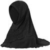 TINAYAUE Sciarpa da donna musulmana Hijab in pizzo per donne ragazze accogliente elastico foulard copertura completa turbante scialle islamico adorazione preghiera copricapo lungo Ramadan capo