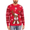 Marvmys Maglione Natalizio Uomo Divertente Maniche Lunghe Pullover