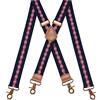 Dresime Bretelle Uomo Eleganti Elastici Registrabili Bretelle a Forma di X con 4 Robuste Ganci Larghe 3.5cm per e Uomo Donna