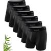 YESWEL Boxer da Uomo 6 Pezzi, Mutande Lunga in Bamboo Senza Etichetta irritante, Comodi e Traspiranti Box (Taglie M - XXL)