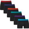 The Essentials Wardrobe Boxer da uomo in microfibra elasticizzata, con comoda fascia elastica in vita, traspirante, senza etichette, comfort a doppio strato, pannello frontale