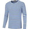 Lars Amadeus Maglietta a righe da uomo casual girocollo maniche lunghe basic pullover Tee Top