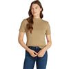 Tommy Hilfiger Donna T-Shirt Maniche Corte Slim Cody Crop Collo a Lupetto