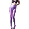 SOFSOT Leggings per allenamento ultra trasparenti Collant lucidi per donne Controllo top alla vita Collant per donne Controllo pancino Tubo per collant lucidi