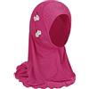 TINAYAUE Sciarpa Musulmana Hijab Islamico Turbante Copertura Completa Testa Pezzo Unico Floreale Sciarf Arabo Amira Copricapo Testa Sciarpa Lunga per Bambine Ragazze 2-6 Anni, Rosa acceso, Taglia