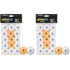 JOOLA 44206 - Palline da ping pong a 3 stelle, per allenamento avanzato, diametro 40 mm, 15 pezzi, colore: Bianco/Arancione (Confezione da 2)