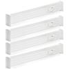 mDesign Set da 4 Pratici divisori per cassetti - Comodi organizer cassetti per biancheria, bagno, cucina - bianco