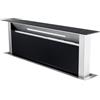 KKT KOLBE Cappa aspirante 87 cm | Estrattore da tavolo | acciaio inossidabile | vetro nero | funzione SensorTouch | DRAFT870
