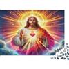 XyZpTqRwLmN Puzzle Gesù - Religione 1000 pezzi in carta premium, Cuore Sacro di Gesù, colorato e dettagliato, educativo per adulti, giochi educativi, 52x38cm/1000 pezzi