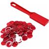 Yotlein Bingo Magnetico, Kit Bingo Magnetico, Gettoni Magnetici con Bastoncini per Kit di Accessori per l'educazione Scientifica STEM per Giochi Notturni in Famiglia Gettoni del Iotto (Rosso)