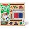 Melissa & Doug Timbri per Bambini - Set Stampi Dinosauri in Legno, Lavoretti Creativi, Inchiostro Lavabile, Regali per Feste, Regalo per Bambini e Bambine, 4+ Anni - Certificati FSC